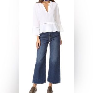 Cloth & Stone Peplum V-Neck 3/4 Bell Sleeve Pullover